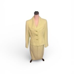 Evan-Picone Yellow Suit, Size 10, Vintage Professional Business Outfit